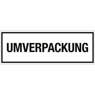 Transportkennzeichen UMVERPACKUNG Transportkennzeichen UMVERPACKUNG
