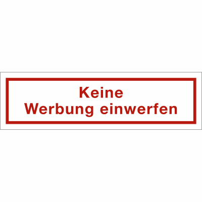 Keine Werbung einwerfen Keine Werbung einwerfen