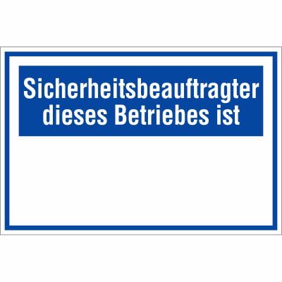 Sicherheitsbeauftragter dieses Betriebes ist