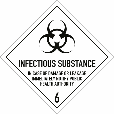 Gefahrgutetiketten Klasse 6.2 - Infectious substance Gefahrgutetiketten Klasse 6.2 - Infectious substance