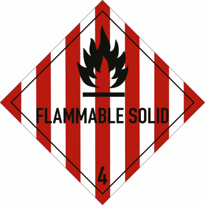 Gefahrgutetiketten Klasse 4.1 - Flammable Solid