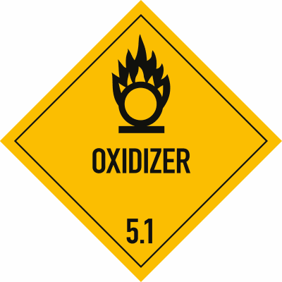 Gefahrgutetiketten Klasse 5.1 - Oxidizer Gefahrgutetiketten Klasse 5.1 - Oxidizer