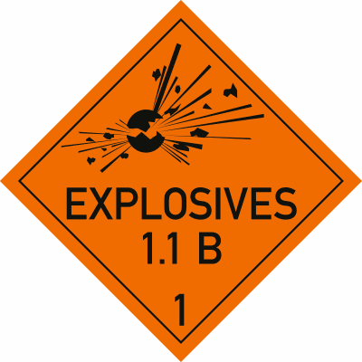 Explosive Stoffe, Unterklasse 1.1B Explosive Stoffe, Unterklasse 1.1B