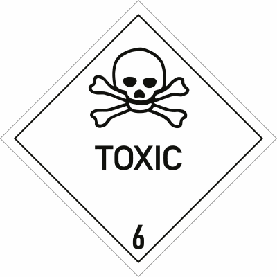Gefahrgutetiketten Klasse 6.1 - Toxic Gefahrgutetiketten Klasse 6.1 - Toxic