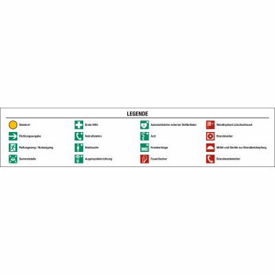 Legende für Fluchtwegplan