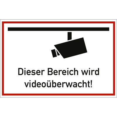 Dieser Bereich wird videoüberwacht! Dieser Bereich wird videoüberwacht!