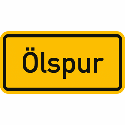 Ölspur reflektierend Ölspur reflektierend