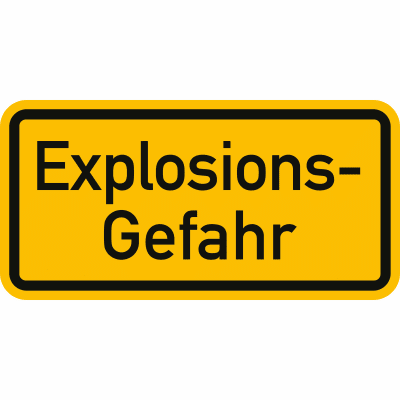 Explosionsgefahr reflektierend Explosionsgefahr reflektierend