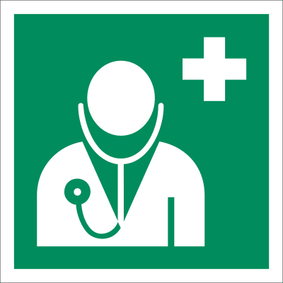 Arzt nach ISO 7010 (E 009) Arzt nach ISO 7010 (E 009)