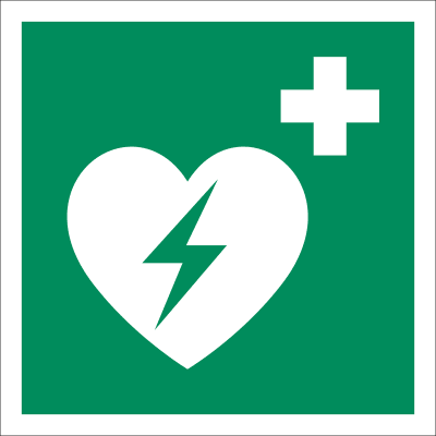 Defibrillator nach ISO 7010 (E 010) Defibrillator nach ISO 7010 (E 010)