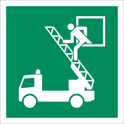 Rettungsausstieg nach ISO 7010, D-E017 Rettungsausstieg nach ISO 7010, D-E017