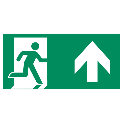 Rettungsweg nach oben nach ISO 7010 (E 002), ISO 3864, ISO 16069 Rettungsweg nach oben nach ISO 7010 (E 002), ISO 3864, ISO 16069