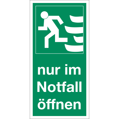 Nur im Notfall öffnen links