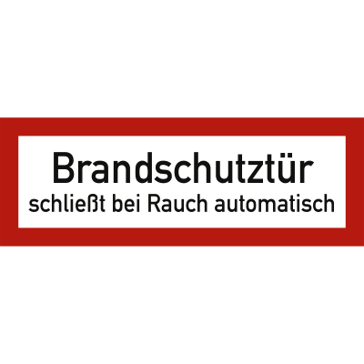 Brandschutztür schließt bei Rauch automatisch nach DIN 4066