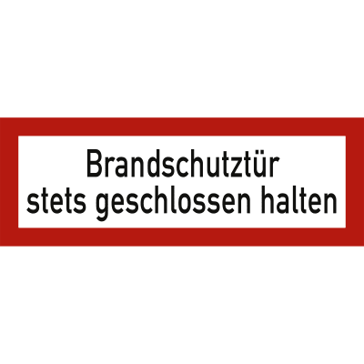 Brandschutztür stets geschlossen halten nach DIN 4066