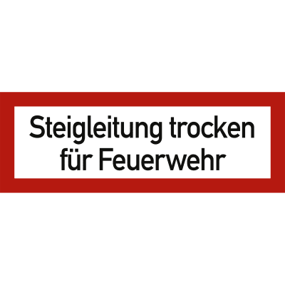 Steigleitung, trocken für die Feuerwehr nach DIN 4066
