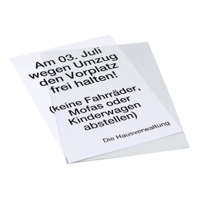 Einlegetasche für Warnaufsteller EASY Einlegetasche für Warnaufsteller EASY