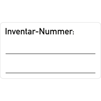 Inventaretiketten zum Selbstbeschriften, selbstklebend Inventaretiketten zum Selbstbeschriften, selbstklebend