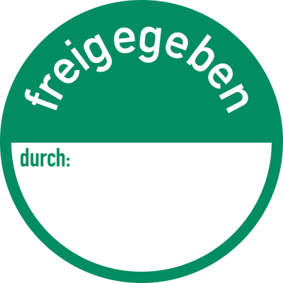 Qualitätskennzeichnung - freigegeben Qualitätskennzeichnung - freigegeben