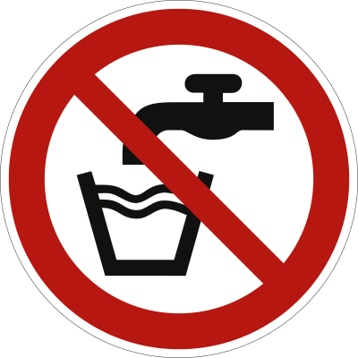 Kein Trinkwasser nach ISO 7010 (P 005) Kein Trinkwasser nach ISO 7010 (P 005)