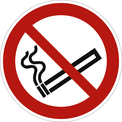 Rauchen verboten nach ISO 7010 (P 002) Rauchen verboten nach ISO 7010 (P 002)