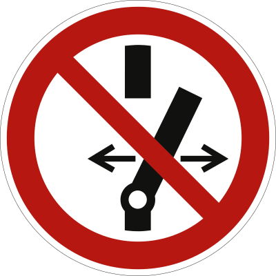 Schalten verboten nach ISO 7010 (P 031) Schalten verboten nach ISO 7010 (P 031)