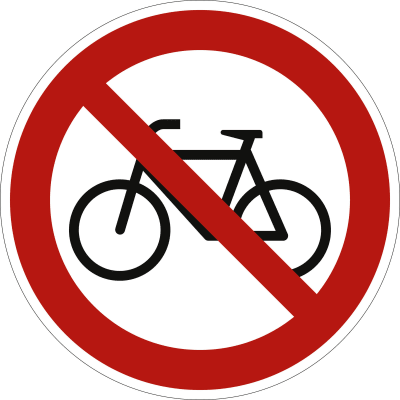 Verbot für Radfahrer Verbot für Radfahrer
