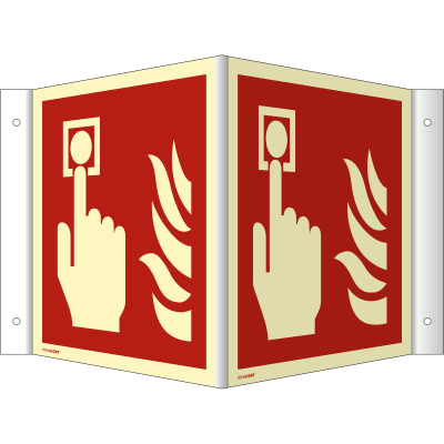 Nasen-/Winkelschild Brandmelder (ISO 7010) Nasen-/Winkelschild Brandmelder (ISO 7010)