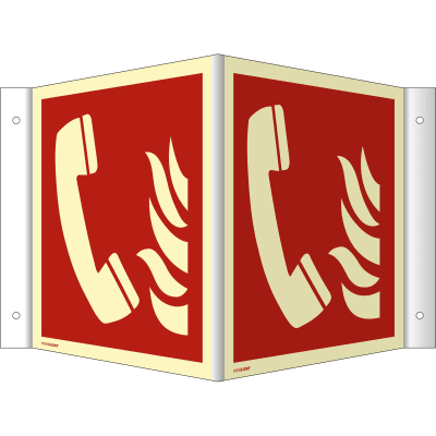 Nasen-/Winkelschild Brandmeldetelefon (ISO 7010) Nasen-/Winkelschild Brandmeldetelefon (ISO 7010)