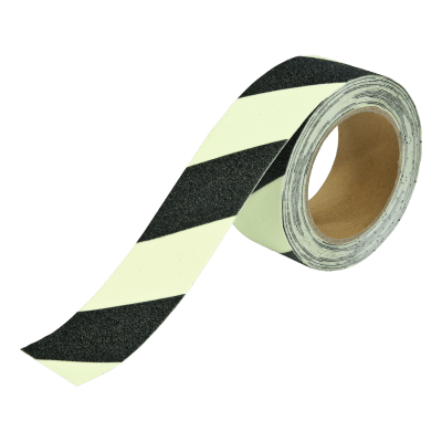 Antirutschbelag Typ UNIVERSAL mit schwarz/langnachleuchtender Warnmarkierung auf Rolle, selbstklebend Antirutschbelag Typ UNIVERSAL mit schwarz/langnachleuchtender Warnmarkierung auf Rolle, selbstklebend