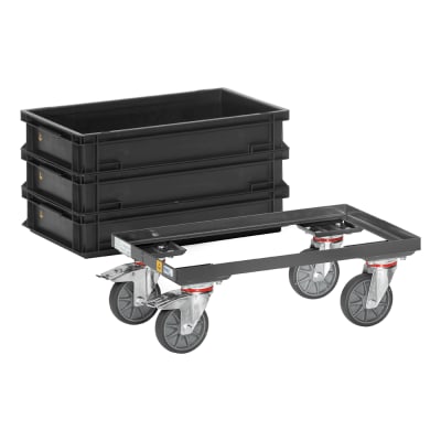 ESD-Eurokasten-Roller mit offenem Rahmen - Tragkraft 250 kg ESD-Eurokasten-Roller mit offenem Rahmen - Tragkraft 250 kg