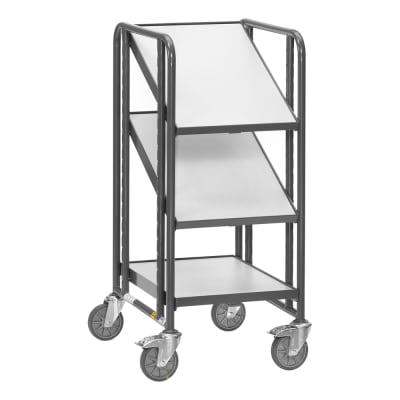 ESD-Eurokastenwagen mit 3 Holzbodenetagen - Breite 410 mm - Tragkraft 250 kg