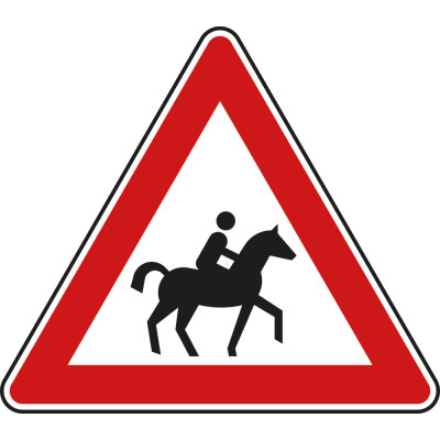 Reiter, Aufstellung links - Verkehrsschild VZ 101-23 Reiter, Aufstellung links - Verkehrsschild VZ 101-23