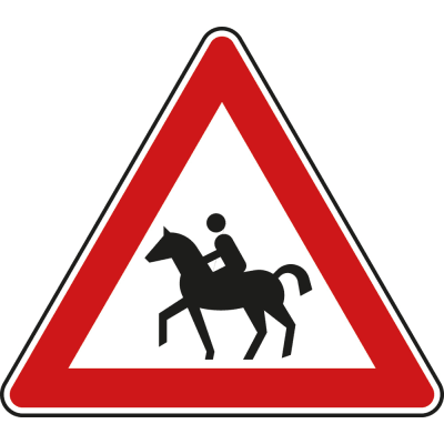 Reiter, Aufstellung rechts - Verkehrsschild VZ 101-13 Reiter, Aufstellung rechts - Verkehrsschild VZ 101-13