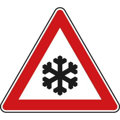 Schnee- oder Eisglätte - Verkehrsschild VZ 101-51 Schnee- oder Eisglätte - Verkehrsschild VZ 101-51