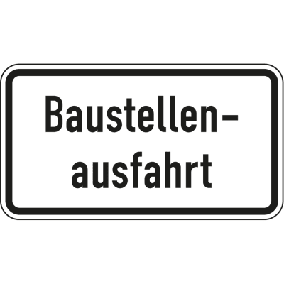 Baustellenausfahrt - Verkehrsschild VZ 1007-33