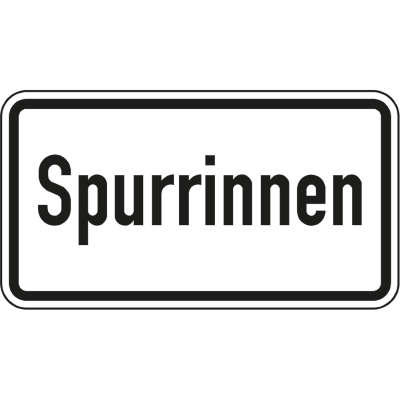 Spurrinnen - Verkehrsschild VZ 1007-53 Spurrinnen - Verkehrsschild VZ 1007-53