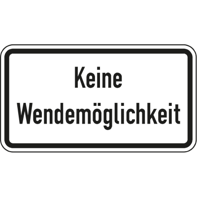 Keine Wendemöglichkeit - Verkehrsschild VZ 1008-34 Keine Wendemöglichkeit - Verkehrsschild VZ 1008-34