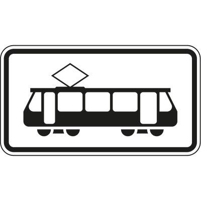 Straßenbahn - Verkehrsschild VZ 1010-56