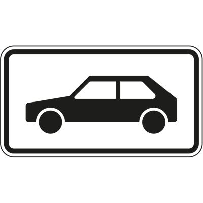 Personenkraftwagen - Verkehrsschild VZ 1010-58 Personenkraftwagen - Verkehrsschild VZ 1010-58