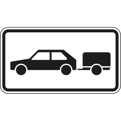 Personenkraftwagen mit Anhänger - Verkehrsschild VZ 1010-59 Personenkraftwagen mit Anhänger - Verkehrsschild VZ 1010-59