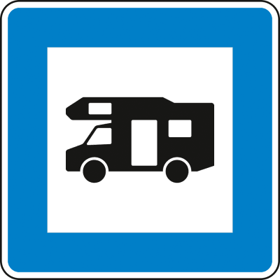 Wohnmobilplatz - Verkehrsschild VZ 365-67 Wohnmobilplatz - Verkehrsschild VZ 365-67