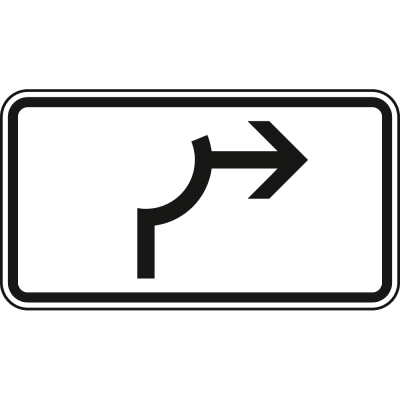 Umleitungsbeschilderung Viertelkreis - Verkehrsschild VZ 1000-23 Umleitungsbeschilderung Viertelkreis - Verkehrsschild VZ 1000-23