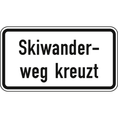 Skiwanderweg kreuzt - Verkehrsschild VZ 1007-56 Skiwanderweg kreuzt - Verkehrsschild VZ 1007-56