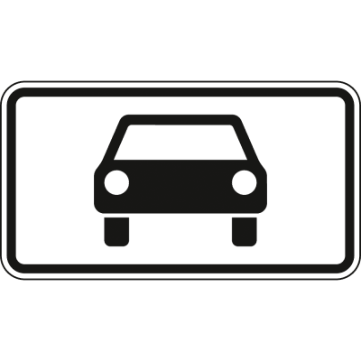 Kraftwagen und sonstige mehrspurige Fahrzeuge - Verkehrsschild VZ 1010-50 Kraftwagen und sonstige mehrspurige Fahrzeuge - Verkehrsschild VZ 1010-50