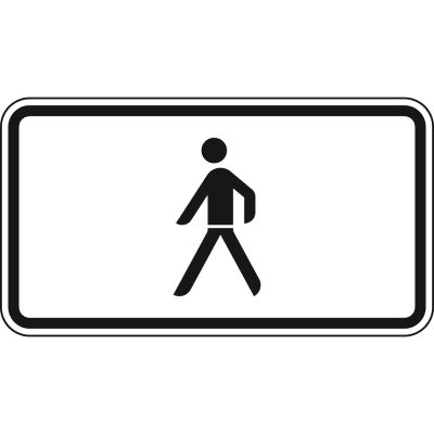 Fußgänger - Verkehrsschild VZ 1010-53 Fußgänger - Verkehrsschild VZ 1010-53