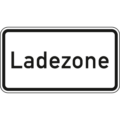 Ladezone - Verkehrsschild VZ 1012-30 Ladezone - Verkehrsschild VZ 1012-30