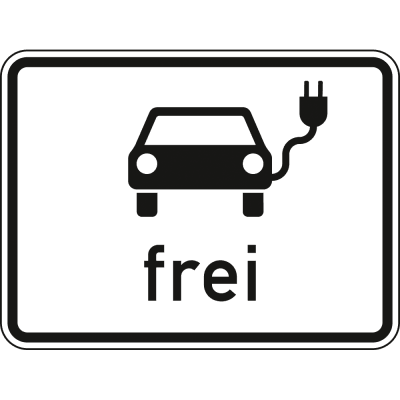 Elektrisch betriebene Fahrzeuge frei - Verkehrsschild VZ 1024-20 Elektrisch betriebene Fahrzeuge frei - Verkehrsschild VZ 1024-20