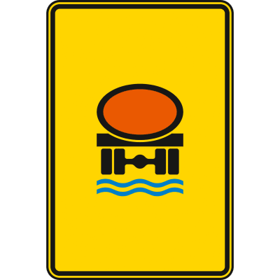 Vorwegweiser für kennzeichnungspflichtige Fahrzeuge mit wassergefährdender Ladung, ohne Pfeilsymbol - Verkehrsschild VZ 442-52 Vorwegweiser für kennzeichnungspflichtige Fahrzeuge mit wassergefährdender Ladung, ohne Pfeilsymbol - Verkehrsschild VZ 442-52