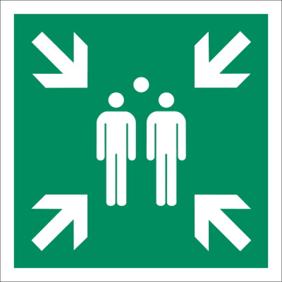 Sammestelle nach ISO 7010 für Dreieckskombination Sammestelle nach ISO 7010 für Dreieckskombination